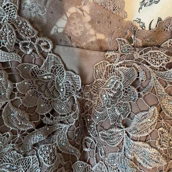 Taupe Formal Dress - wedding, bridesmaid, mother of the bride - Picture 6 of 9